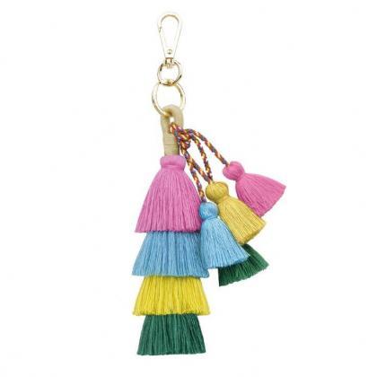 Multi Color Tassel Keychain, Tassel Bag Charm,..